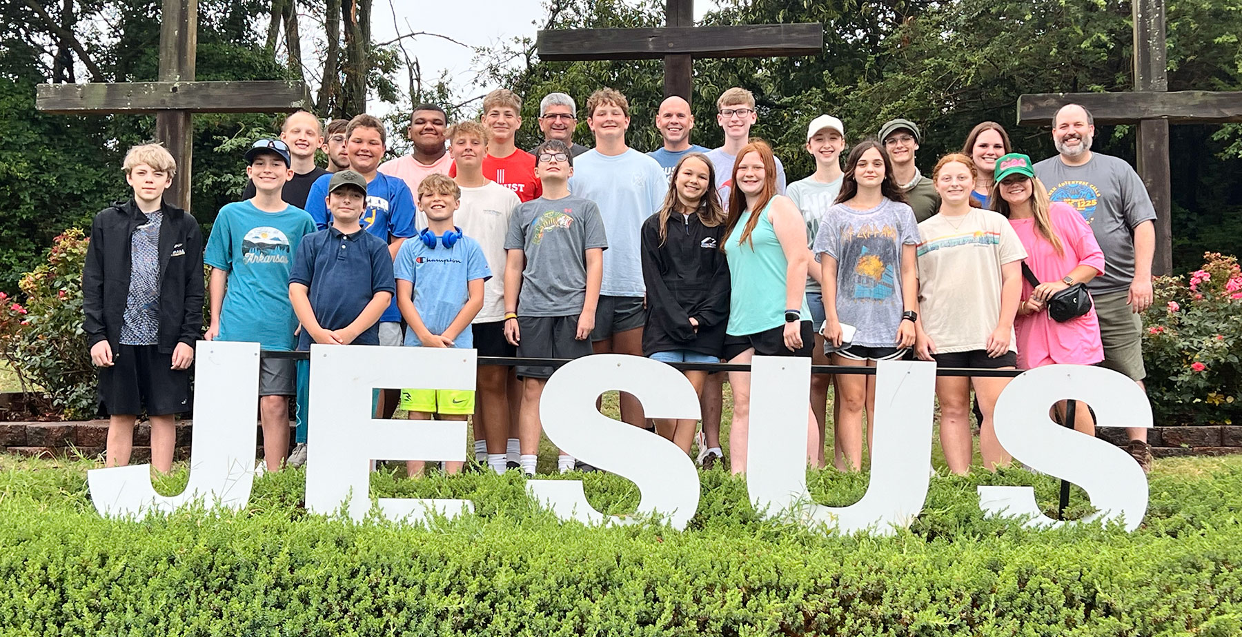 Youth group at camp